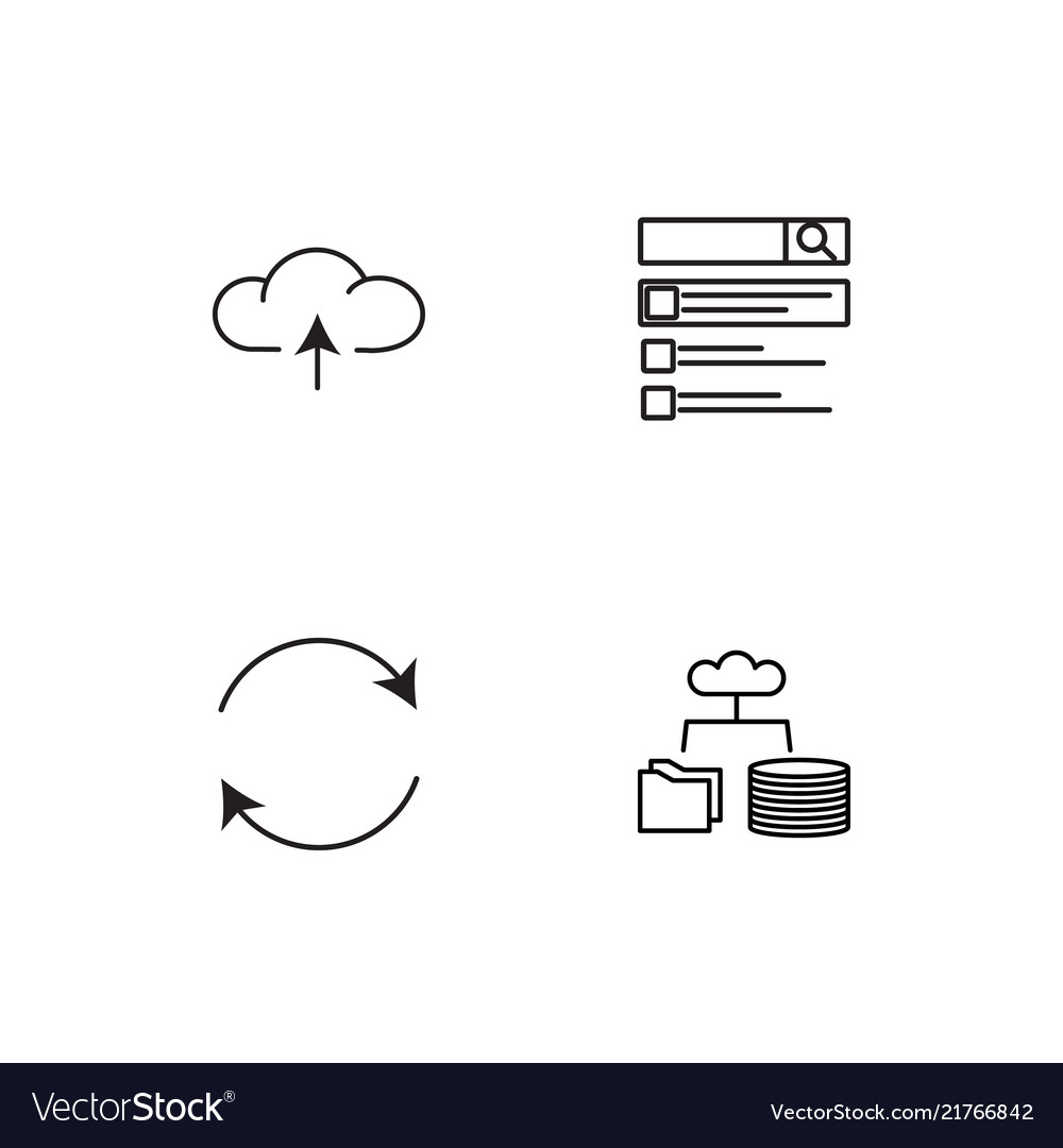 Data analytics icons set