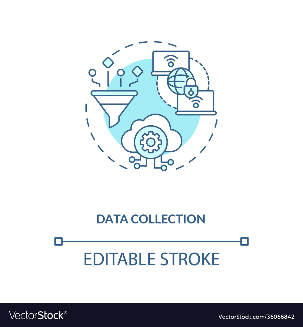 Data Collection Concept Icon Royalty Free Vector Image