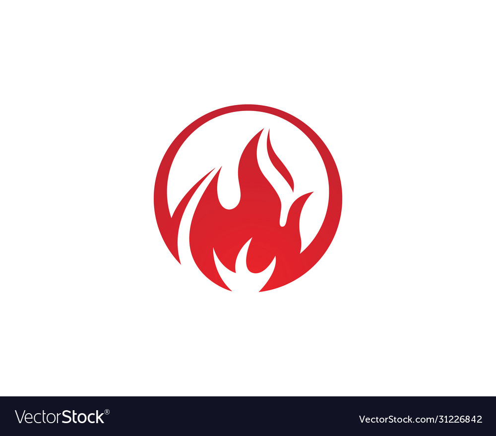 Flame icon fire design Royalty Free Vector Image