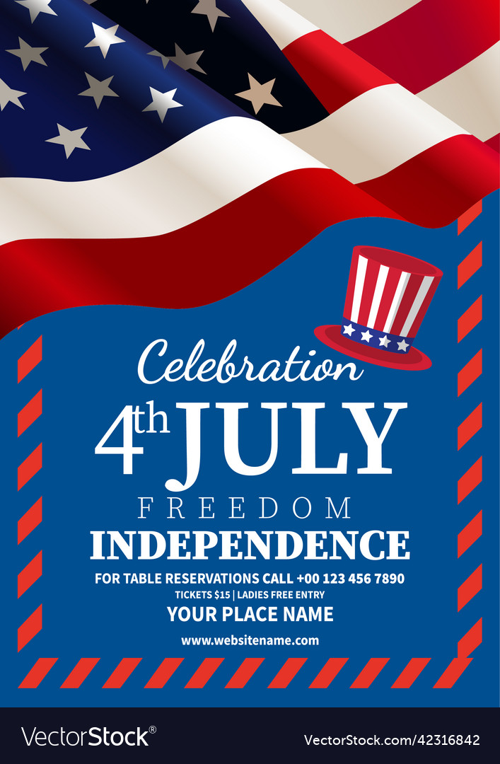 Independence day party flyer design