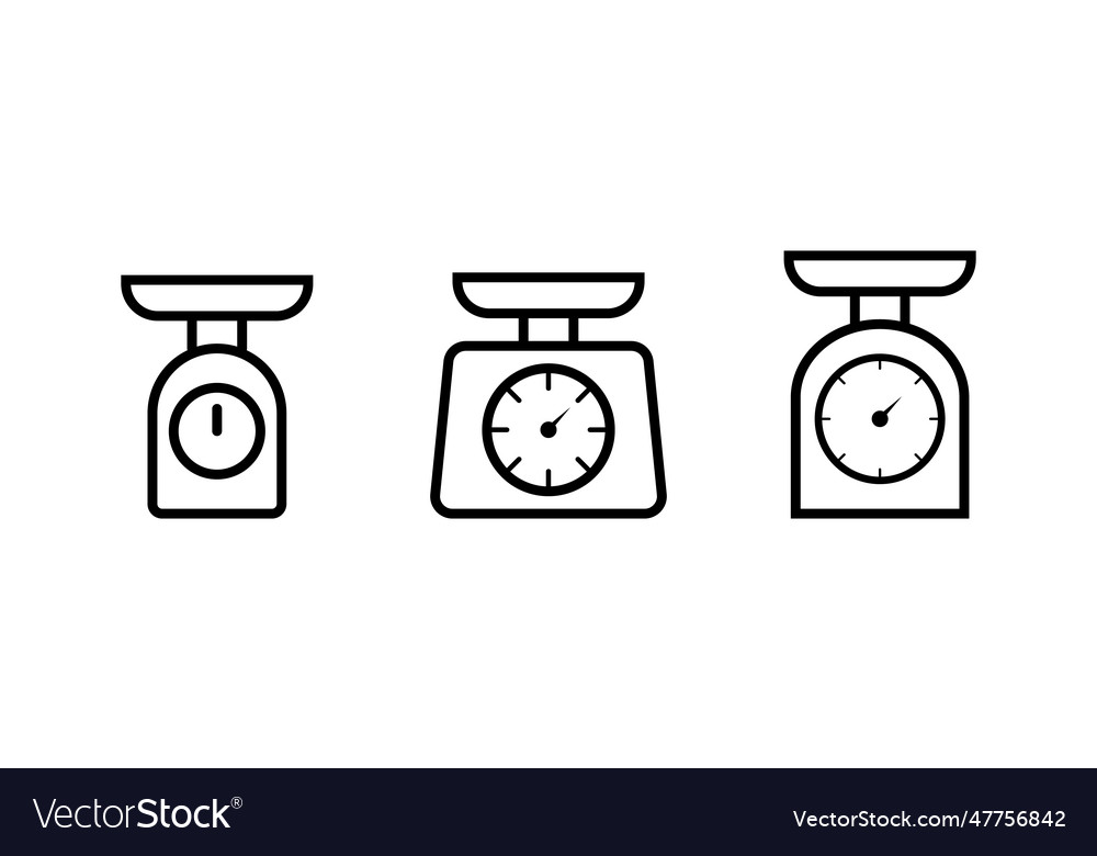 Kitchen Scale Icon Weight Icons Royalty Free Vector Image