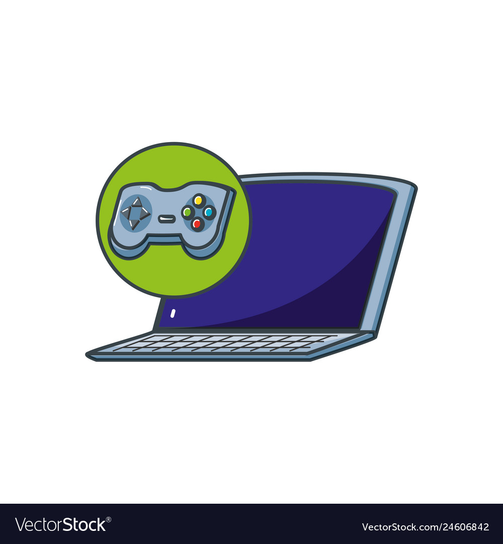 Laptop computer with control game