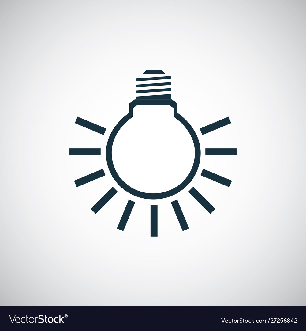 Light bulb icon for web and ui on white background