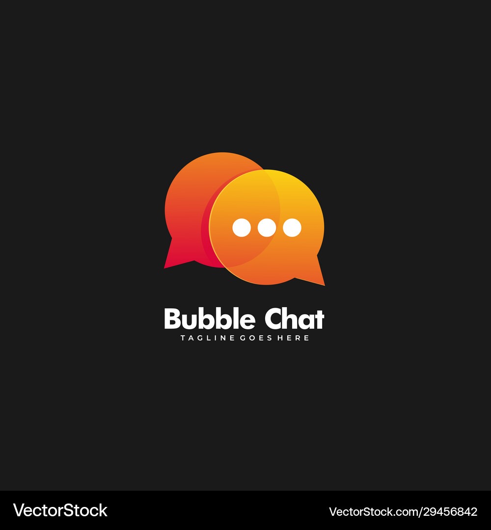Logo bubble chat gradient colorful Royalty Free Vector Image