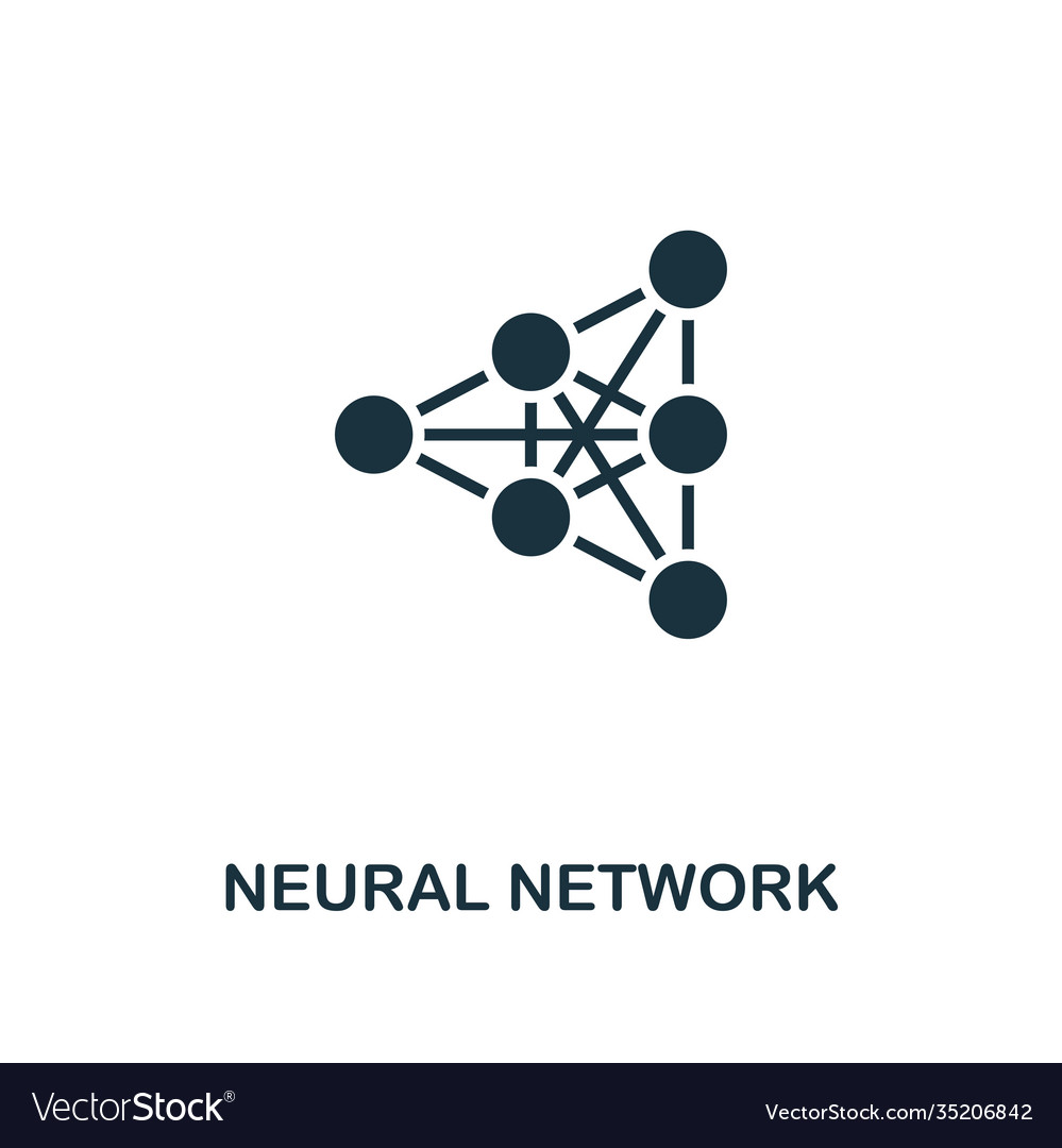 Neural network icon premium style design from vector image Neural network icon premium style design from