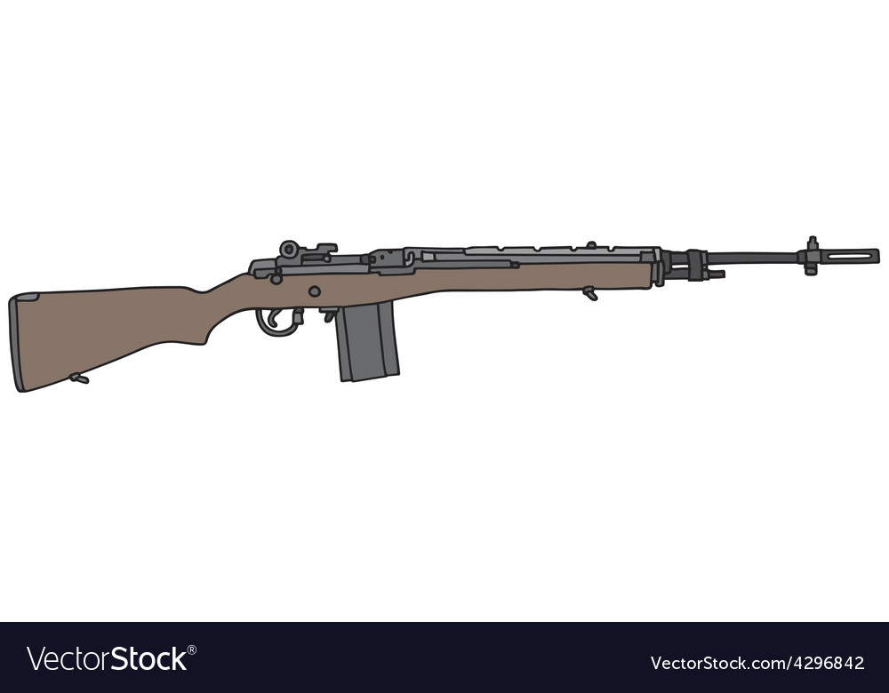 Old automatic gun Royalty Free Vector Image - VectorStock