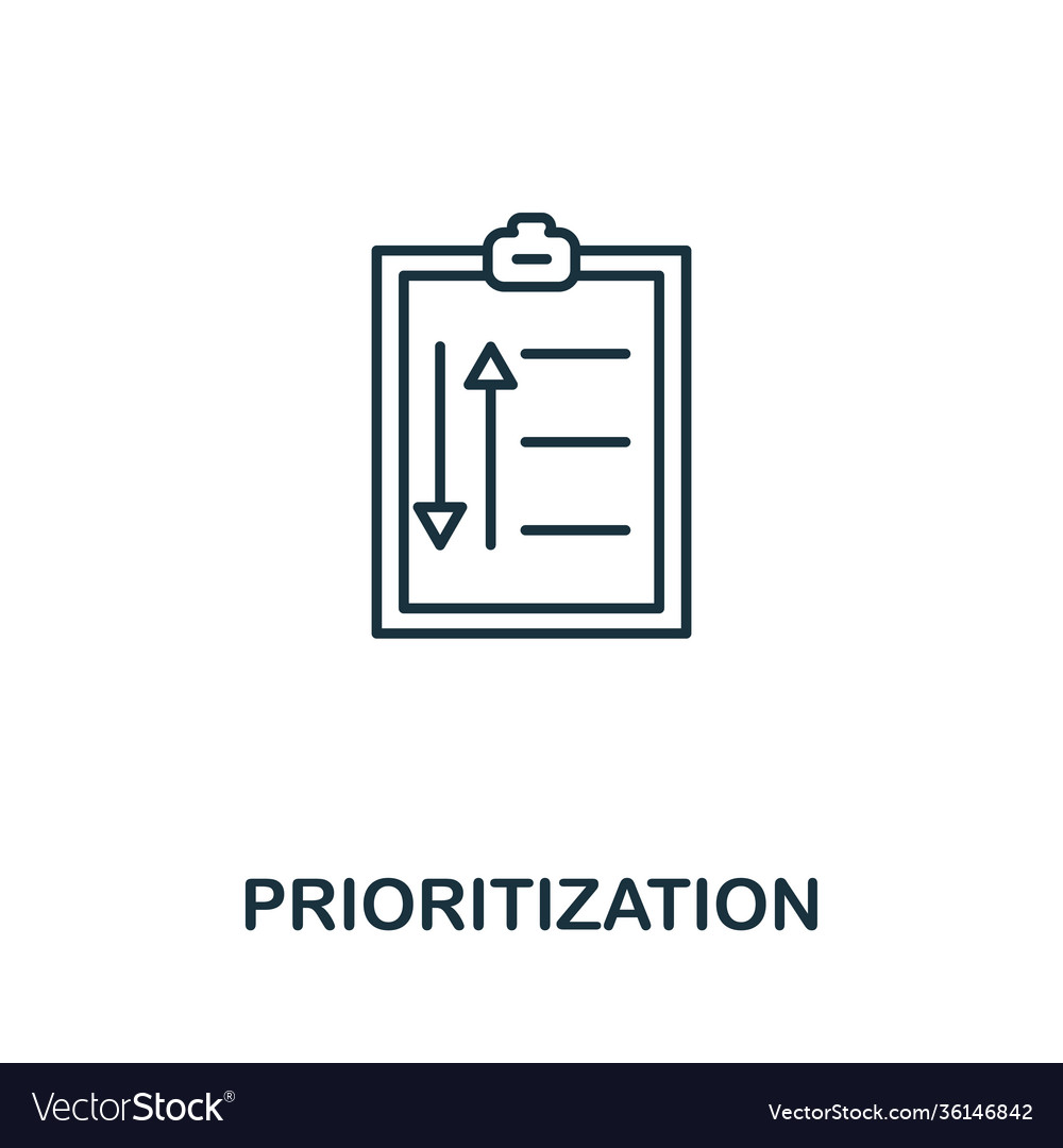 Prioritization icon simple element from business