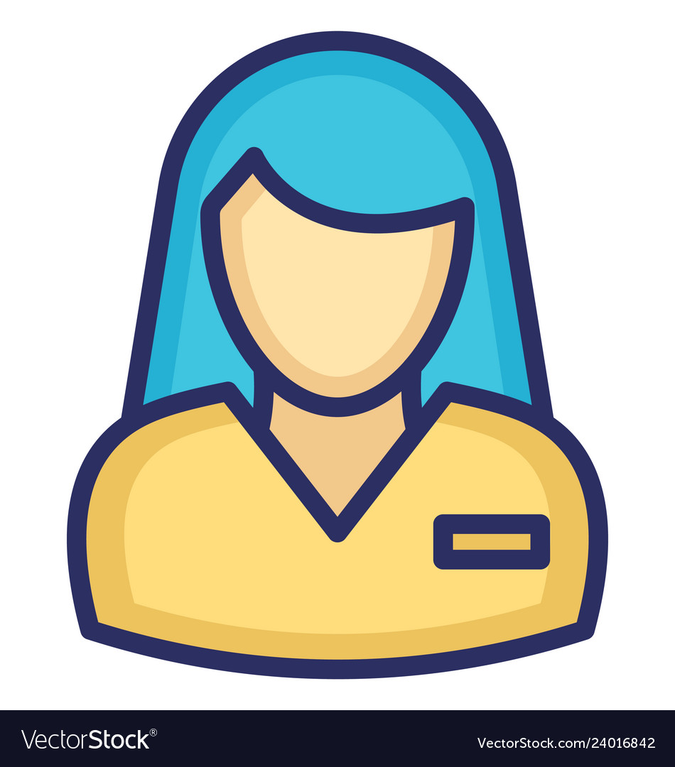 Receptionist icon which can easily modify
