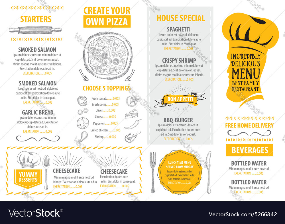 design a menu template