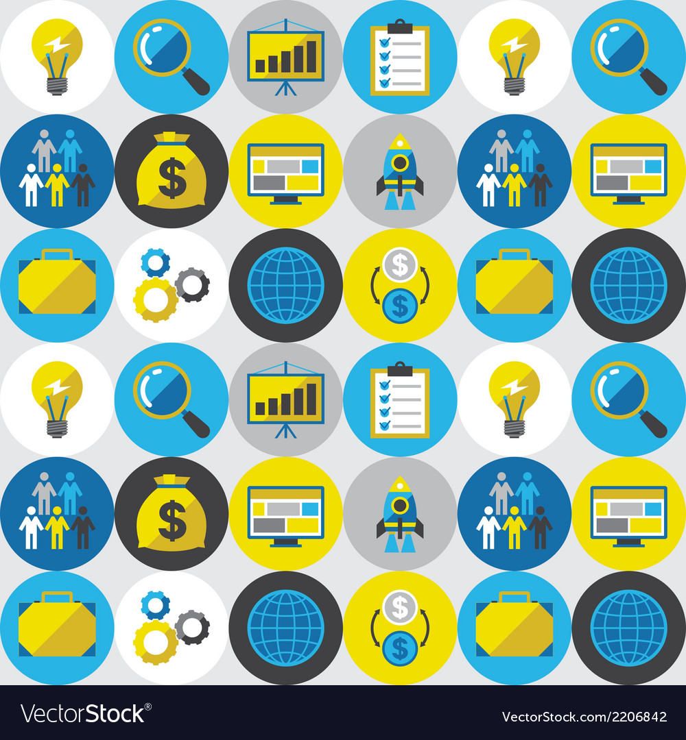 Start-up seamless pattern in flat design style