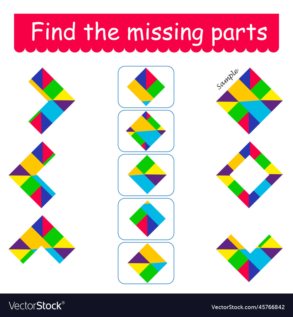 Task for the development of logic children vector image Task for the development of logic children
