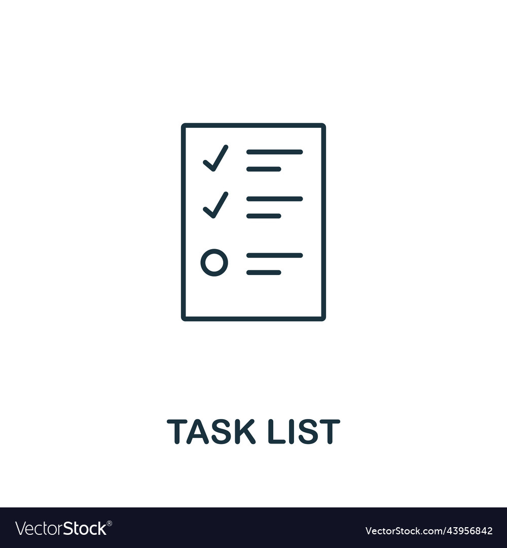 Task list icon simple element from agile method
