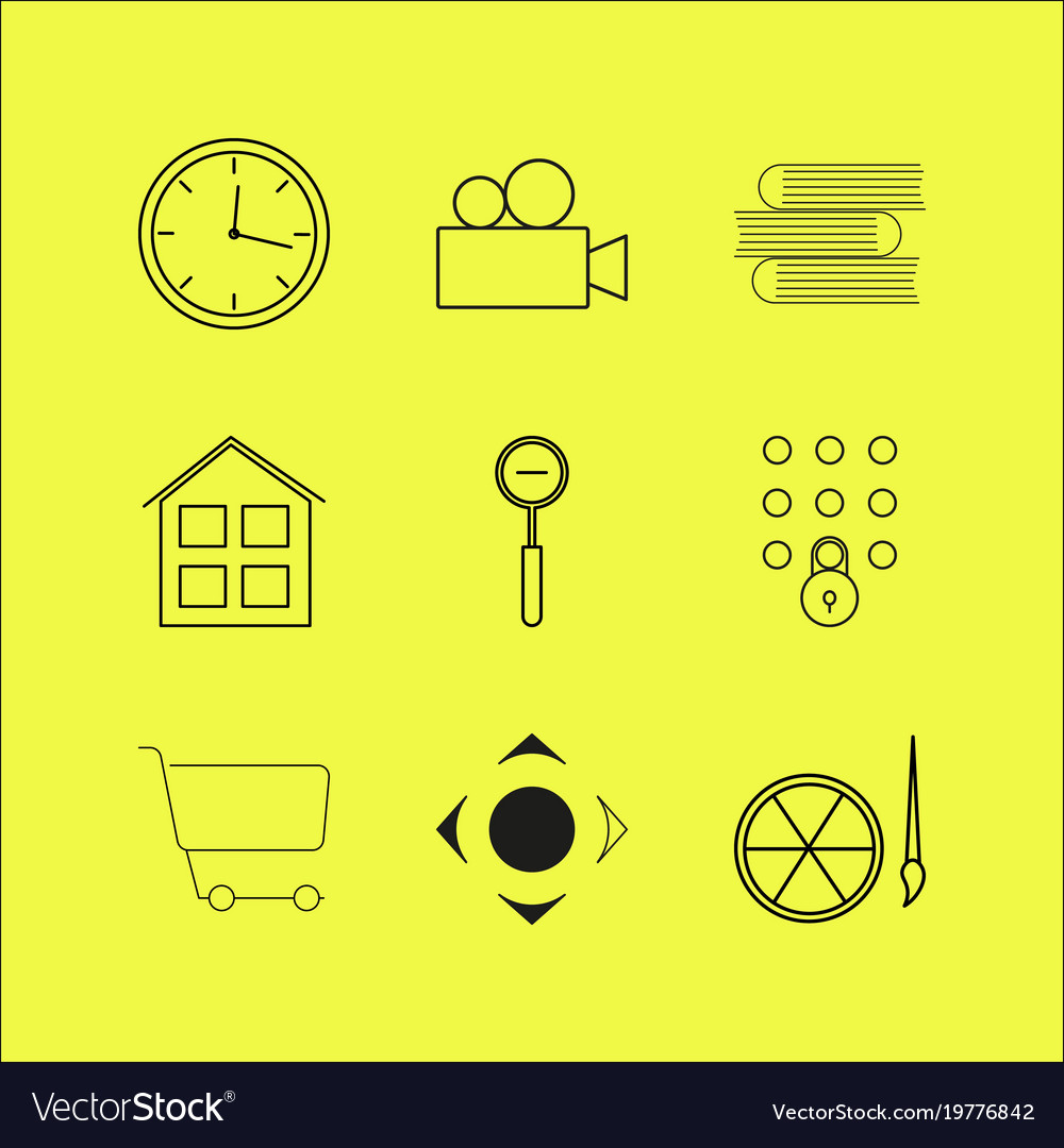 Web linear icon set simple outline icons