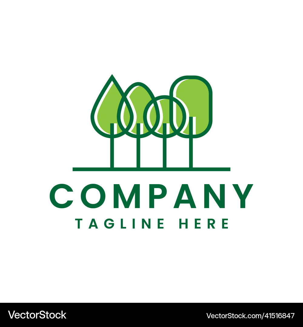Abstract tree logo design Royalty Free Vector Image