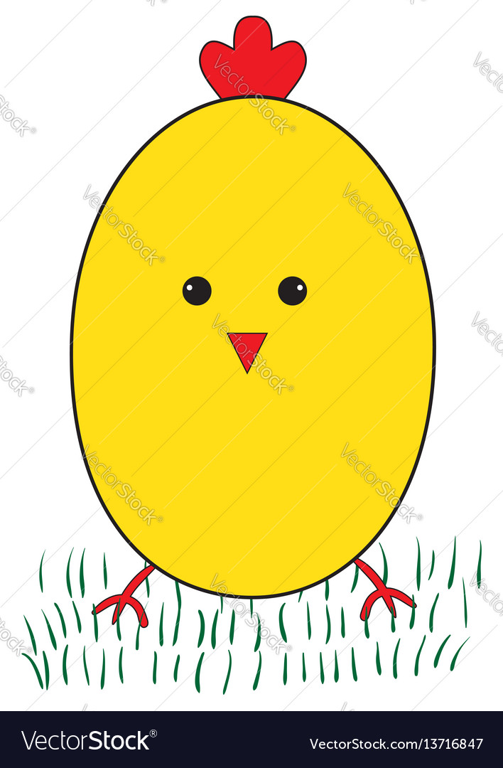 Funny yellow chicken