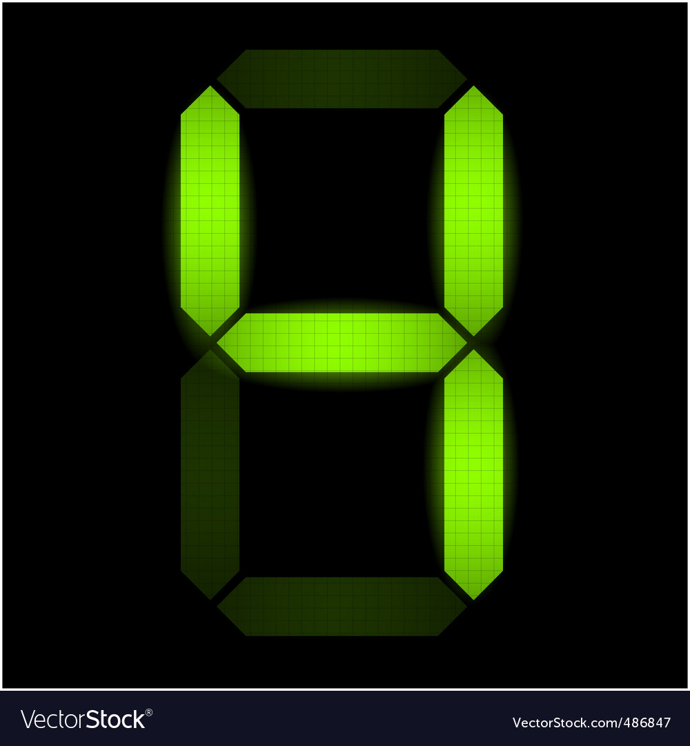 Glowing Digital Four Number Display