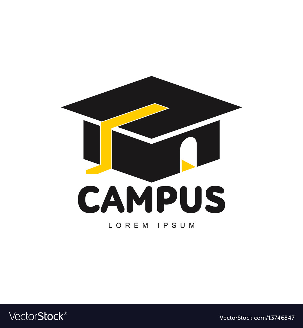 Graphic three colored square academic graduation vector image Graphic three colored square academic graduation