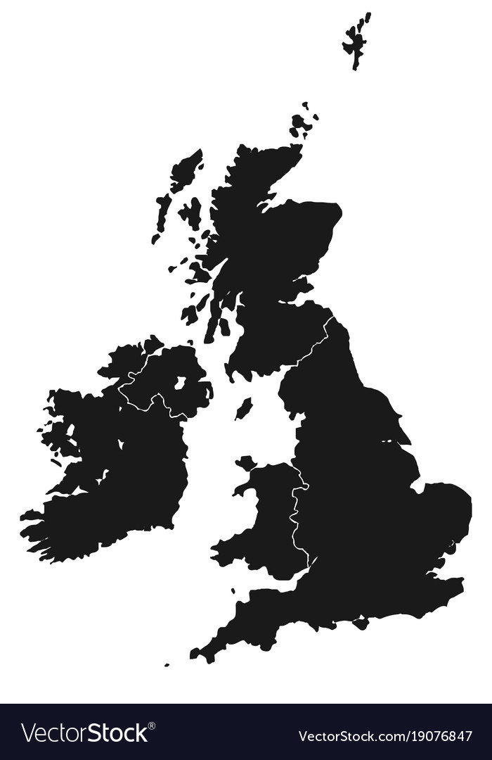 Map great britain Royalty Free Vector Image - VectorStock