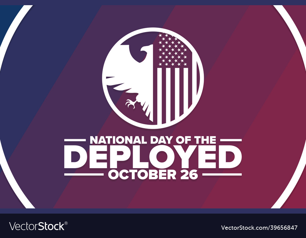 National day of the deployed october 26 holiday Vector Image