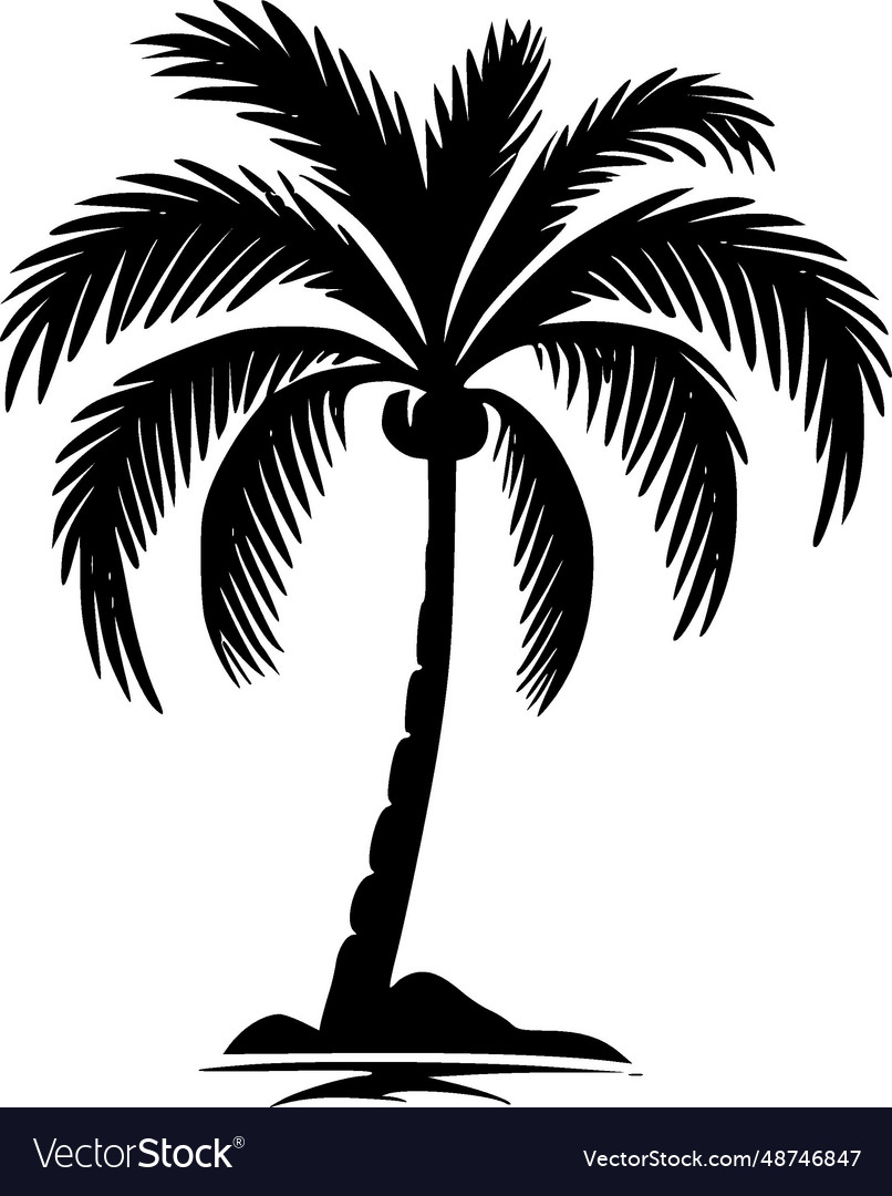 Palm tree - minimalist and flat logo Royalty Free Vector