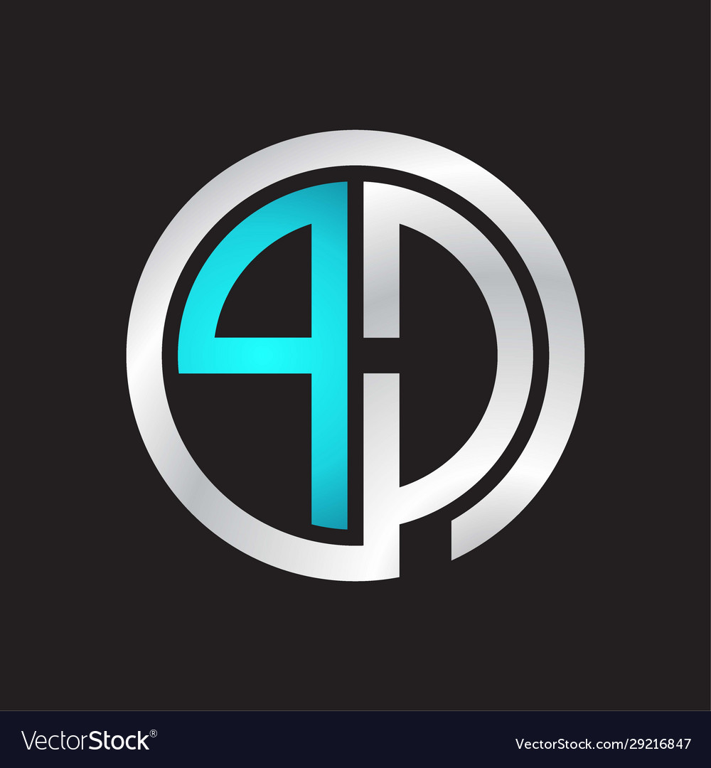 Pd initial logo linked circle monogram