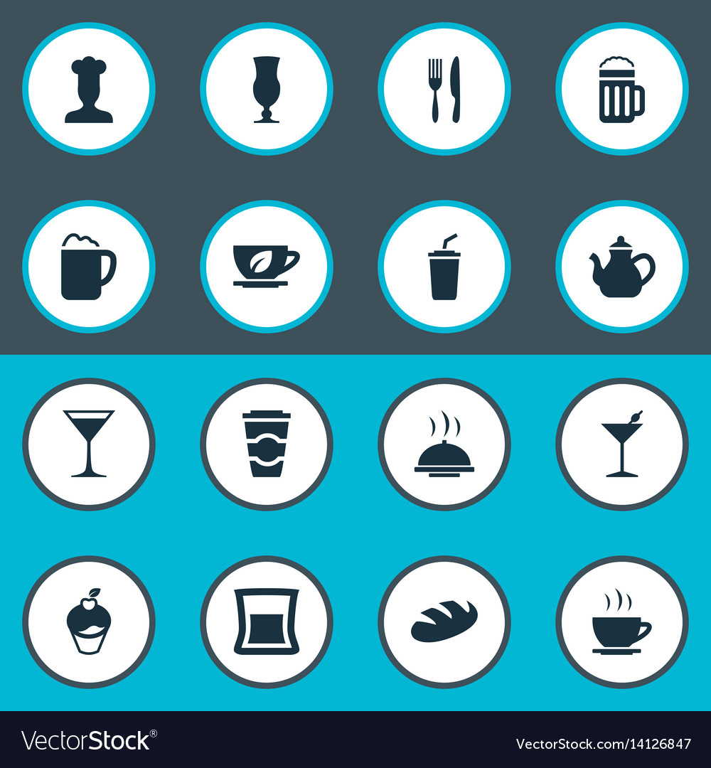 Set of simple food icons