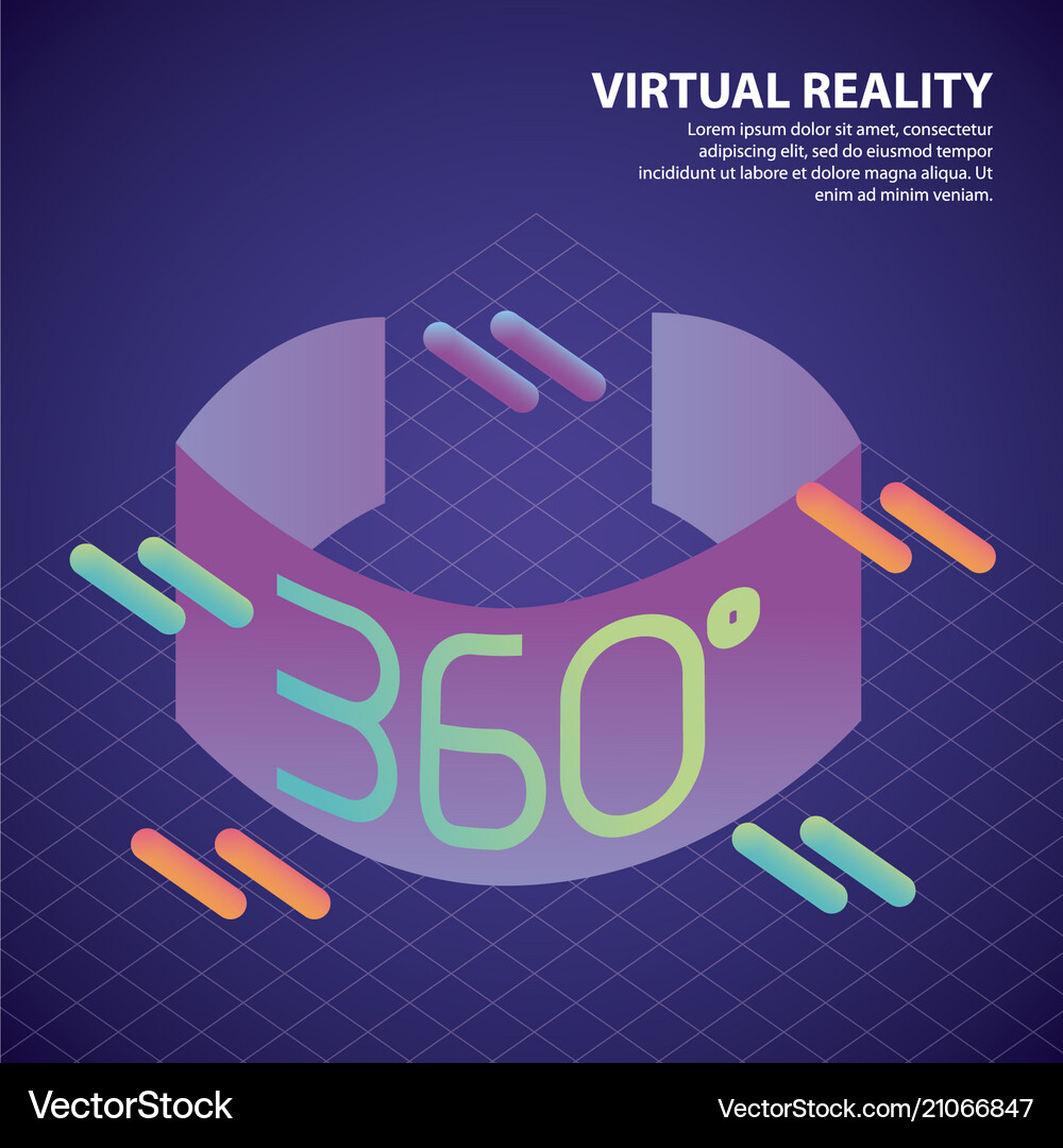 Virtual reality isometric Royalty Free Vector Image