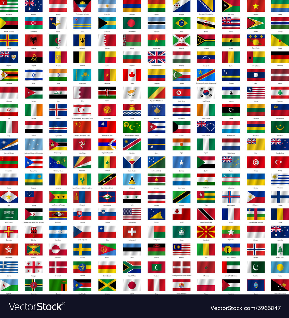 World Flags and Map