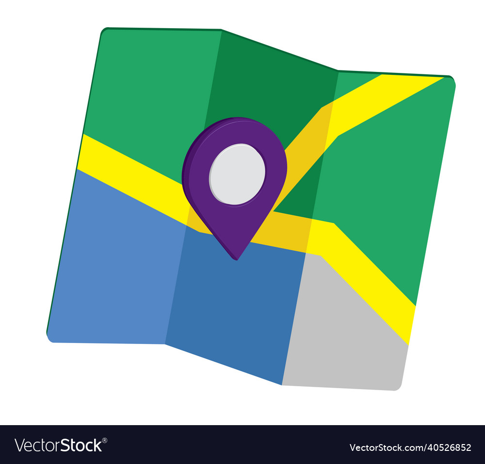 3d pin icon set with map vector image 3d pin icon set with map