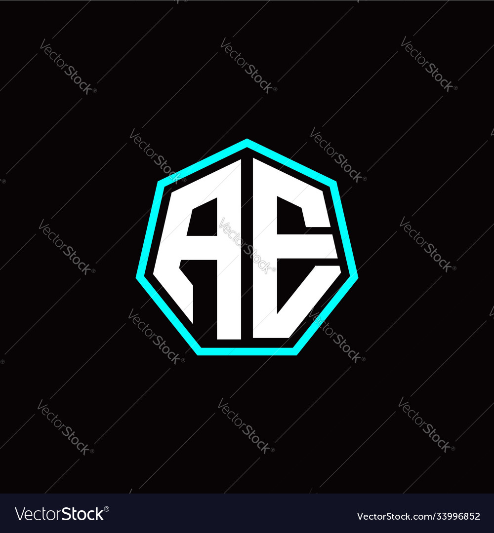A e initials modern polygon logo template