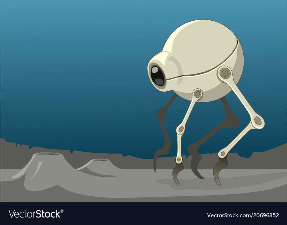 A spherical bug shaped alien robot or vehicle