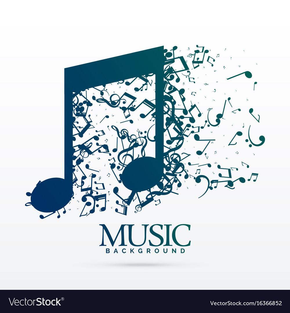 Abstract Music Notes Background