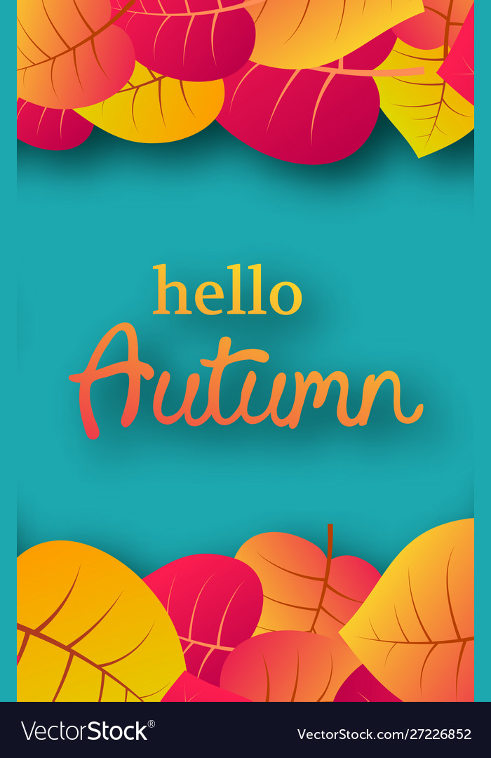 Autumn background with maple leaves