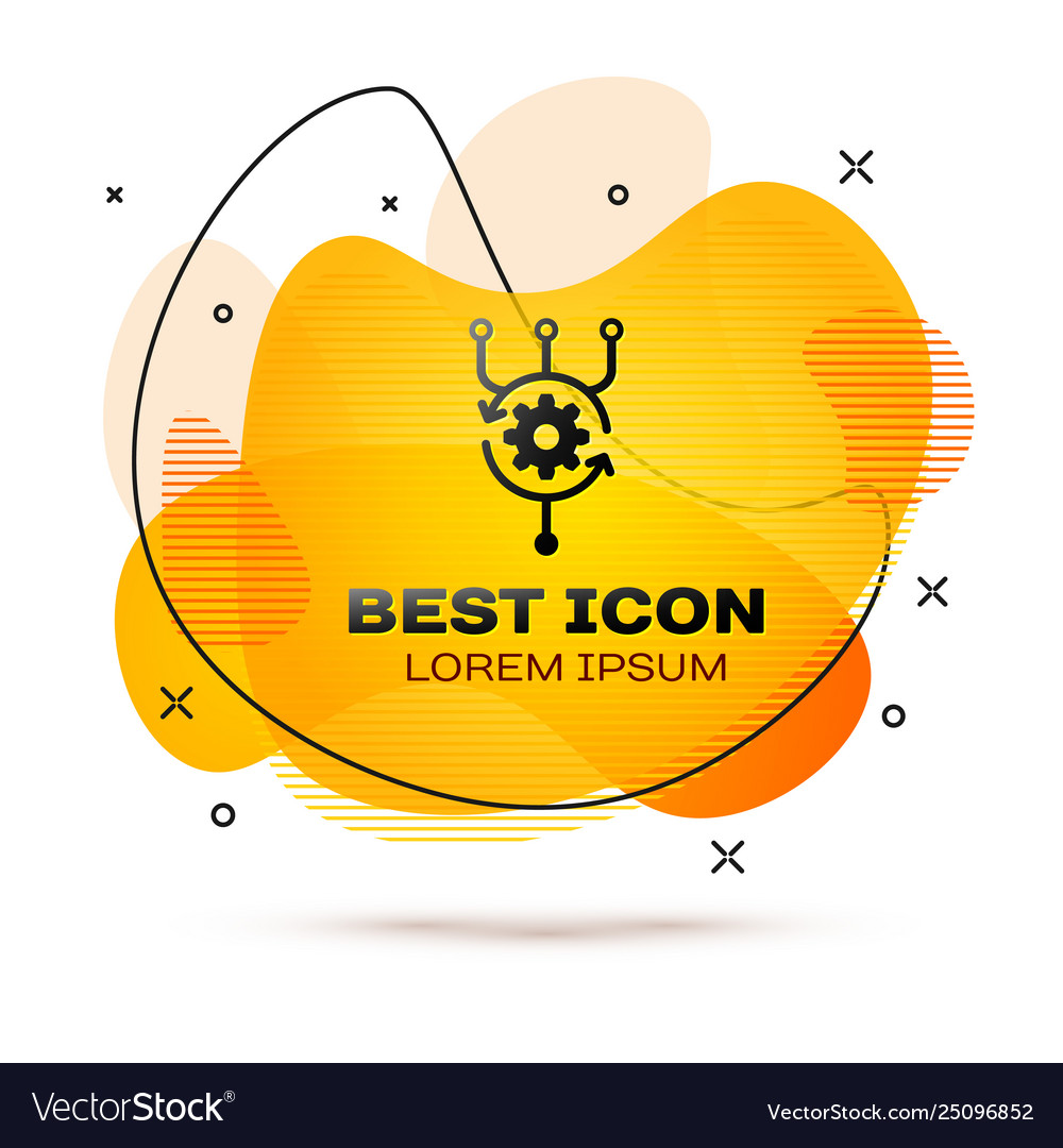 Black algorithm icon isolated on white background vector image Black algorithm icon isolated on white background