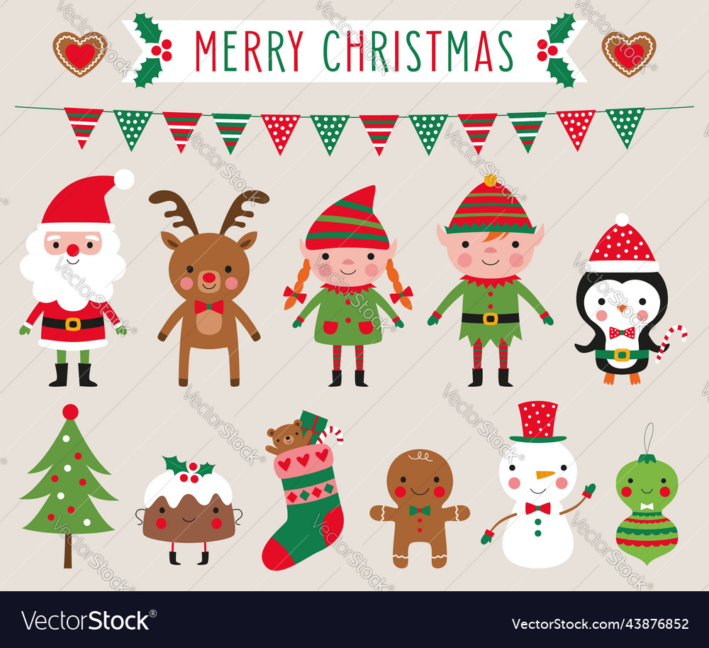 Christmas clip art Royalty Free Vector Image - VectorStock