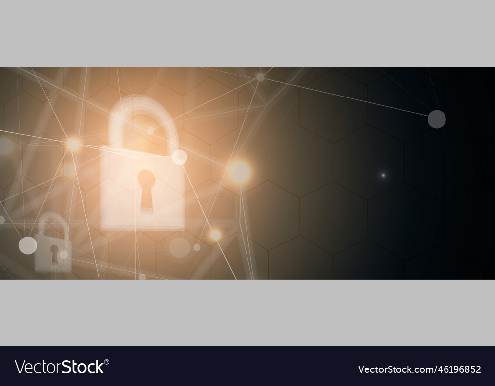 Cyber security and information or network Vector Image Cyber security and information or network