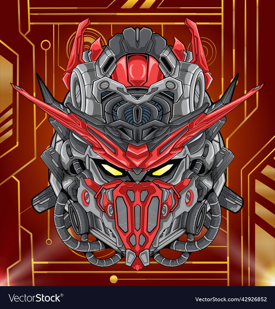 Cyberpunk robot android Vector Image Cyberpunk robot android
