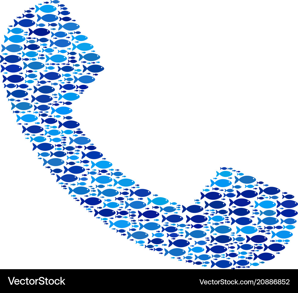 Fish call mosaic Royalty Free Vector Image - VectorStock
