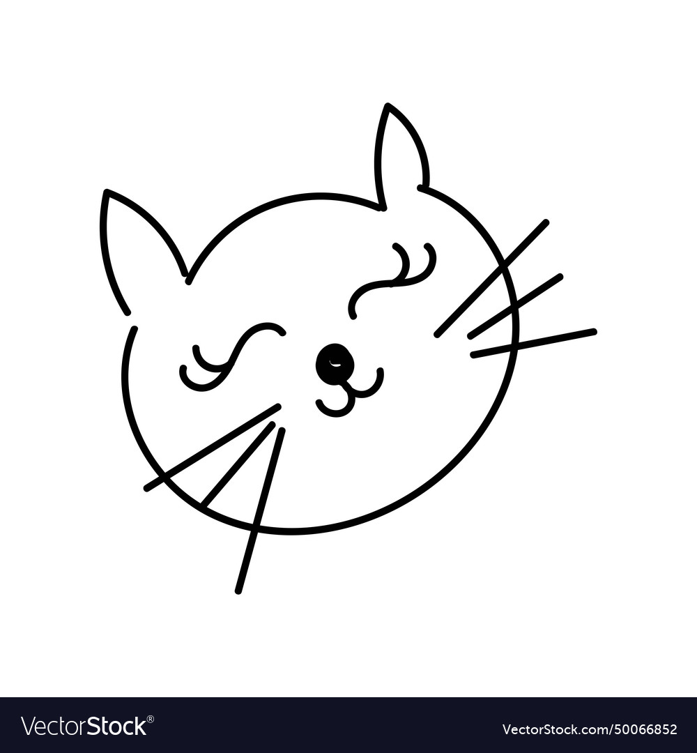 Funny cat face for prin Royalty Free Vector Image