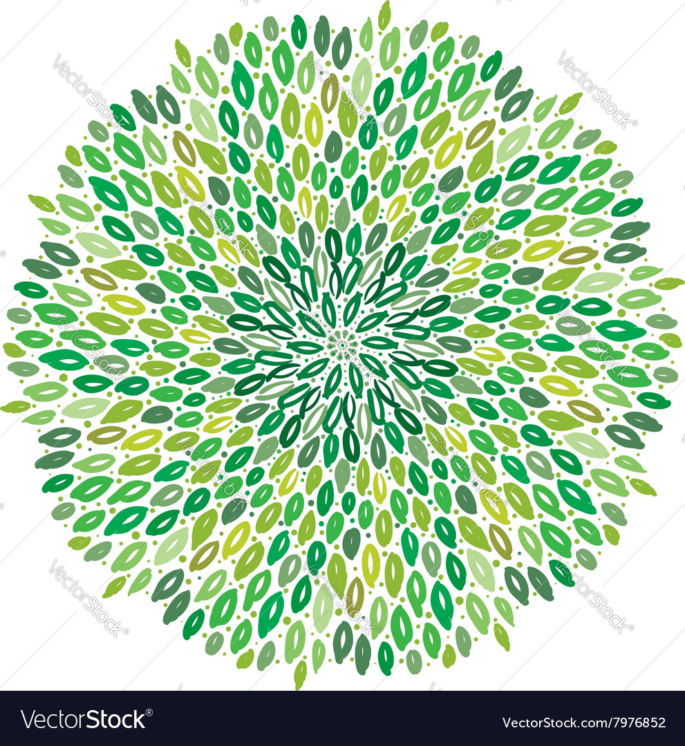 Green Floral Mandala
