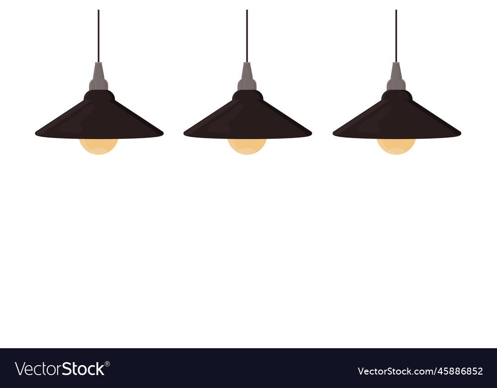 Loft style lamp on white background isolated