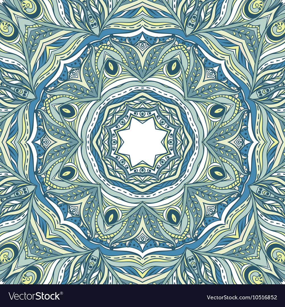Mosaic lace pattern circle background
