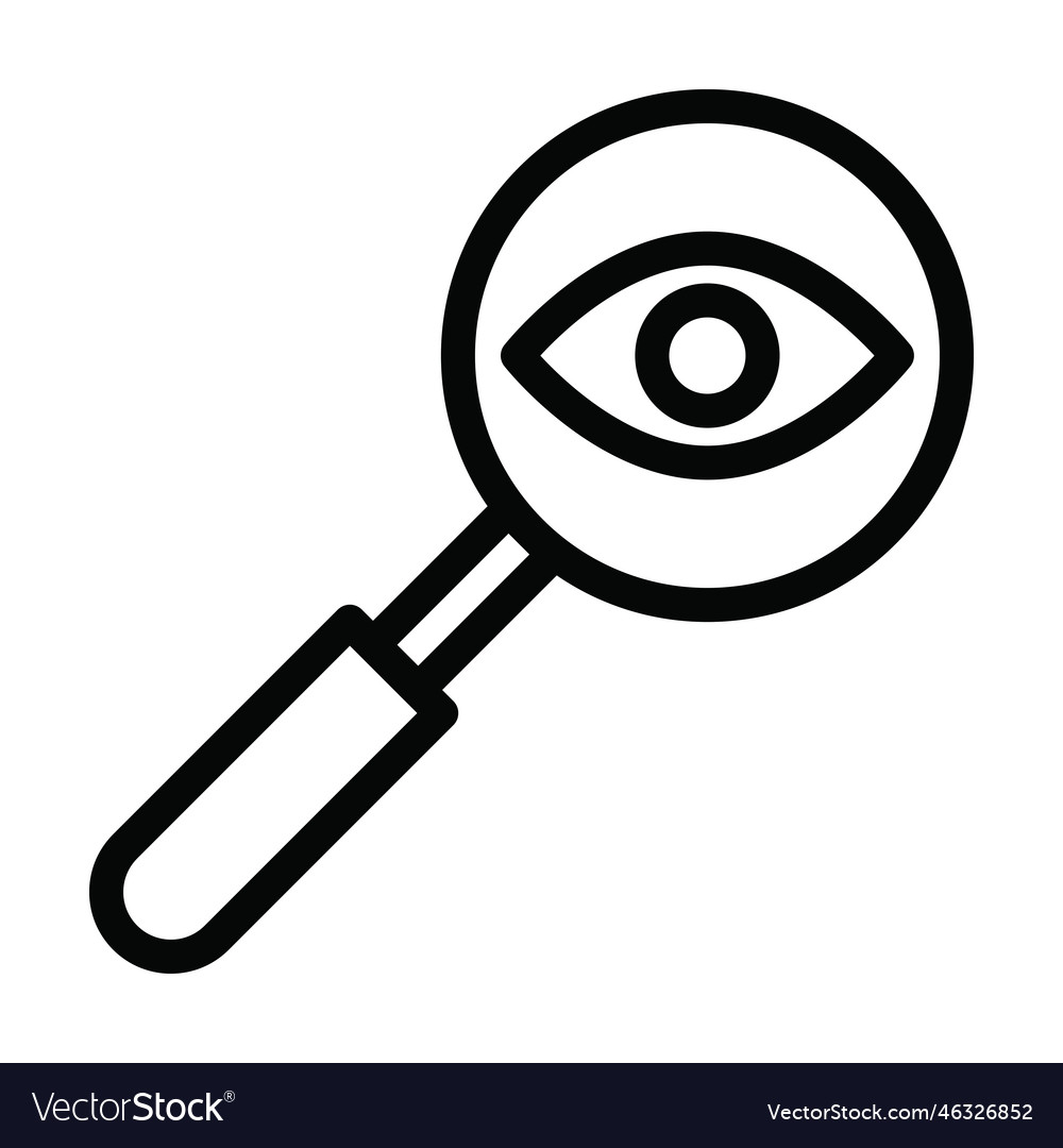 Ophthalmology thick line icon for personal Vector Image