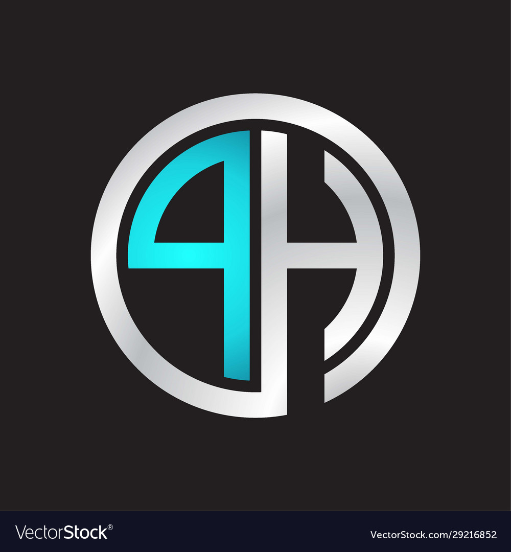 Ph initial logo linked circle monogram