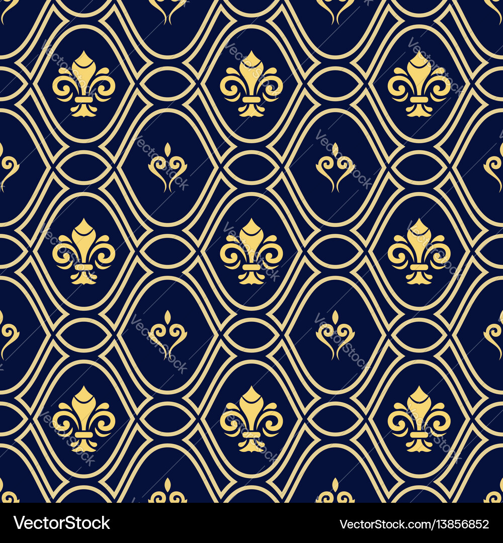Royal Lily Pattern Royalty Free Vector Image - VectorStock
