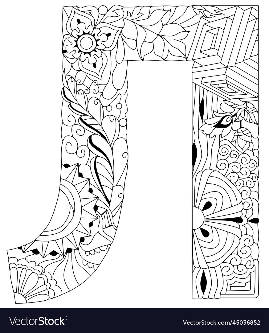 Russian alphabet cyrillic capital for coloring