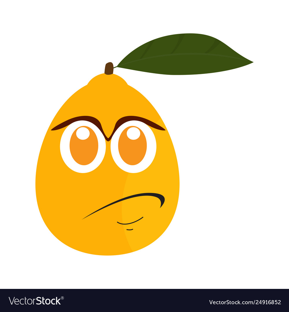 Sad orange cartoon