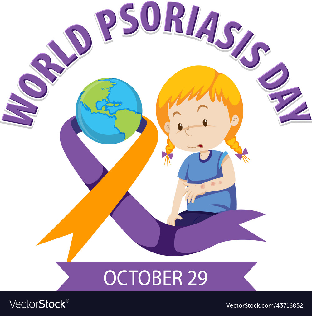 World psoriasis day poster Royalty Free Vector Image