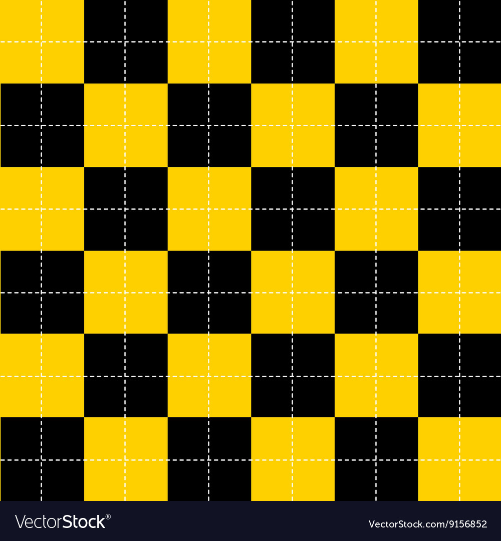 Yellow black chess board background