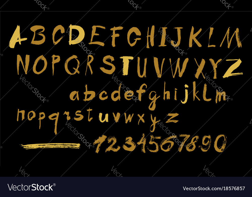 Alphabet letters lowercase uppercase and numbers